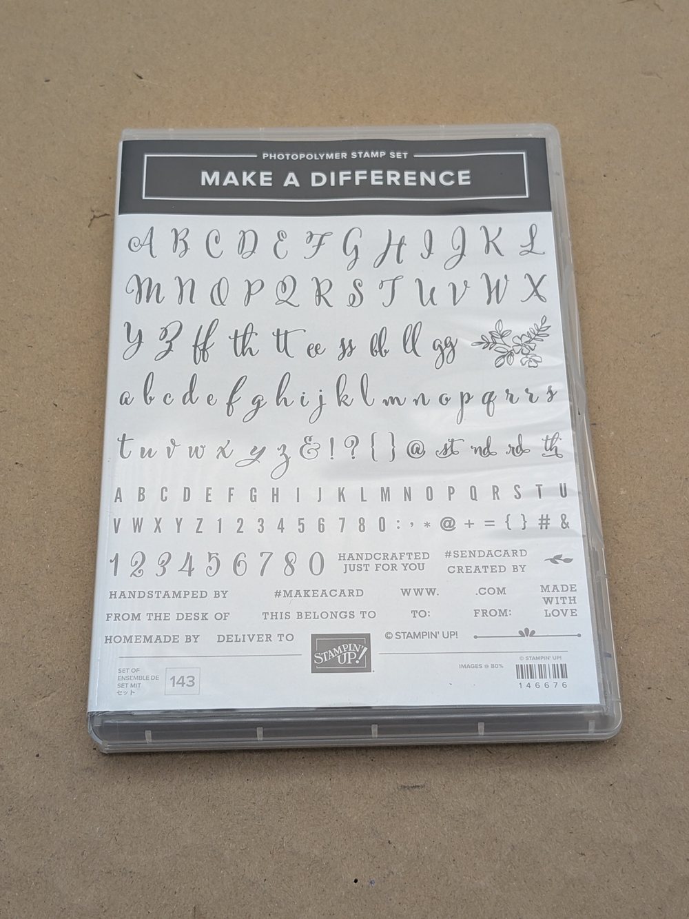 Stampin' Up! 'Make A Difference' Photopolymer Stamp Set - White